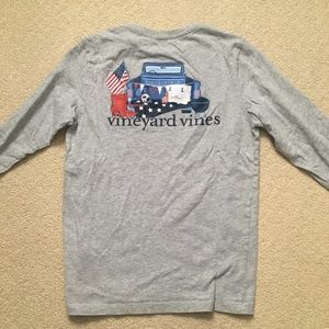 Vineyard Vines Gray Pickup Truck Longsleeve